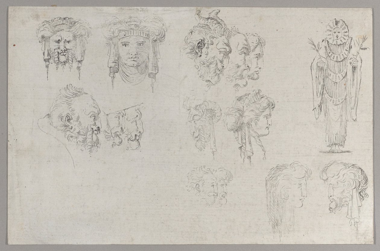 Estudios de cabezas de Francesco Algarotti