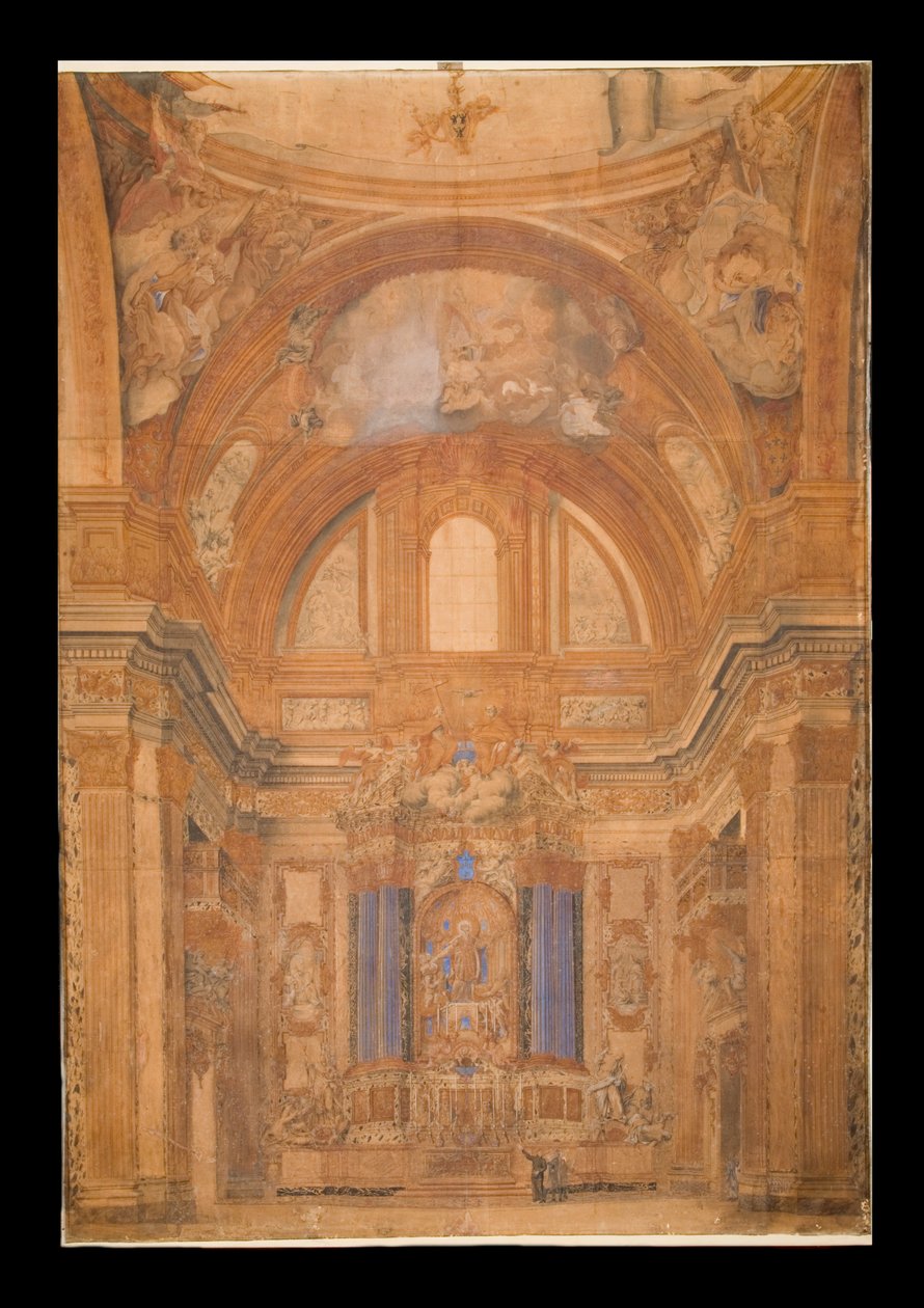 Vista del Interior del Gesu, Roma, 1716 de Francesco Bartoli