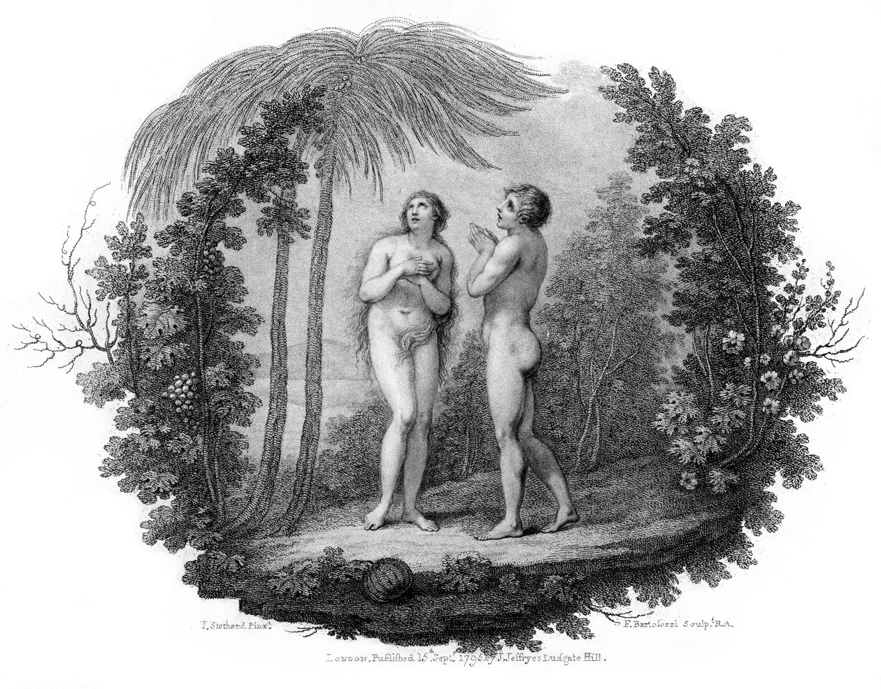 Adán y Eva de Francesco Bartolozzi