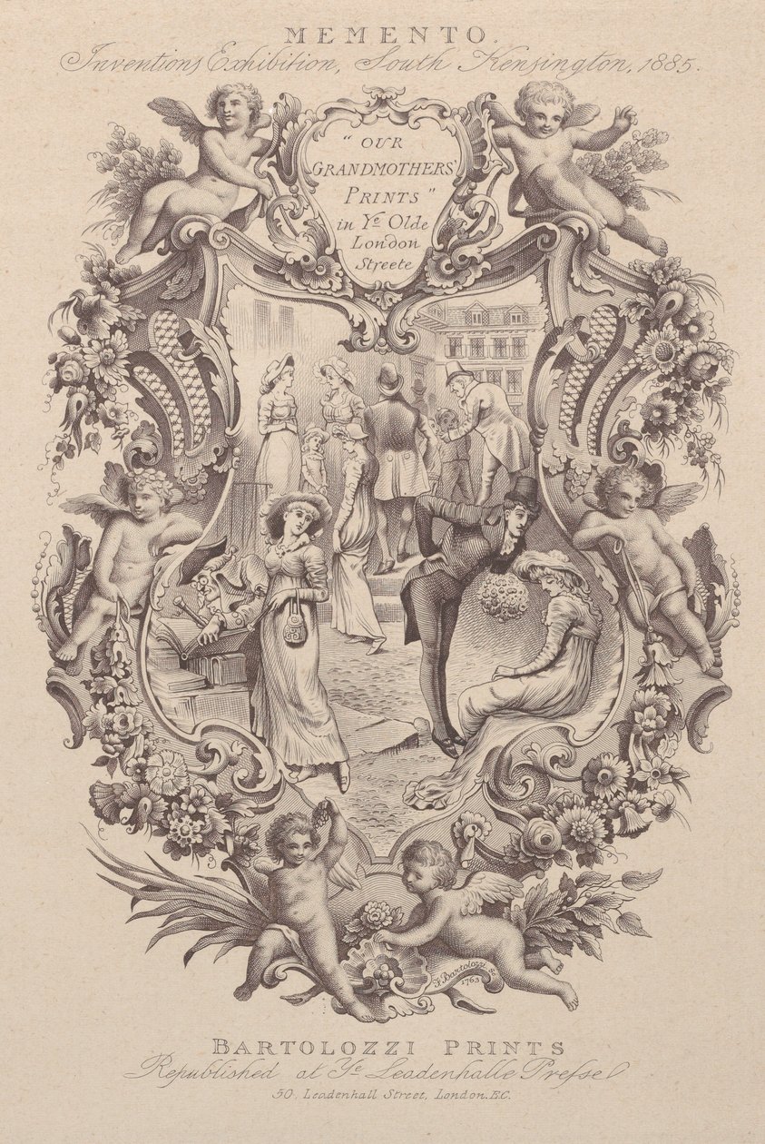 Anuncio de Memento, Exposición de Invenciones, South Kensington, 1885, ca. 1885 de Francesco Bartolozzi