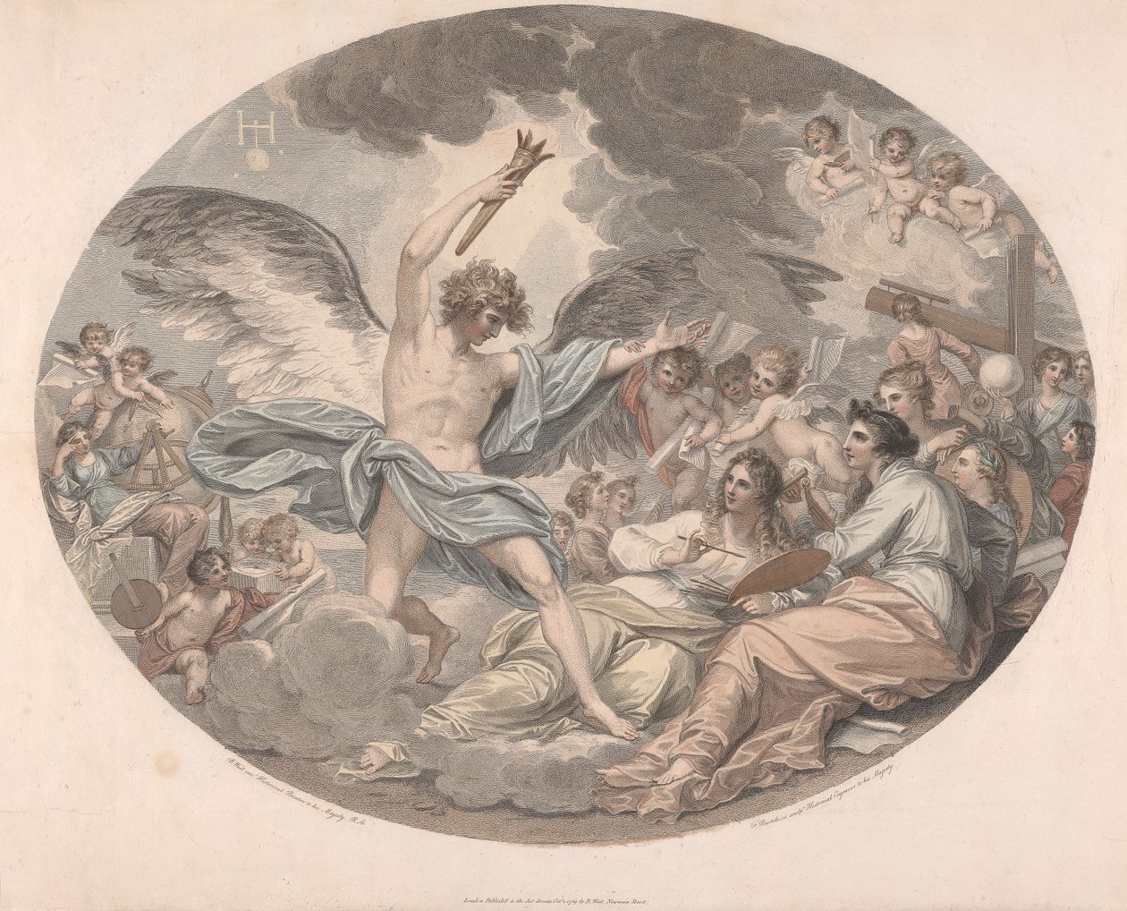 Apolo y las Musas de Francesco Bartolozzi