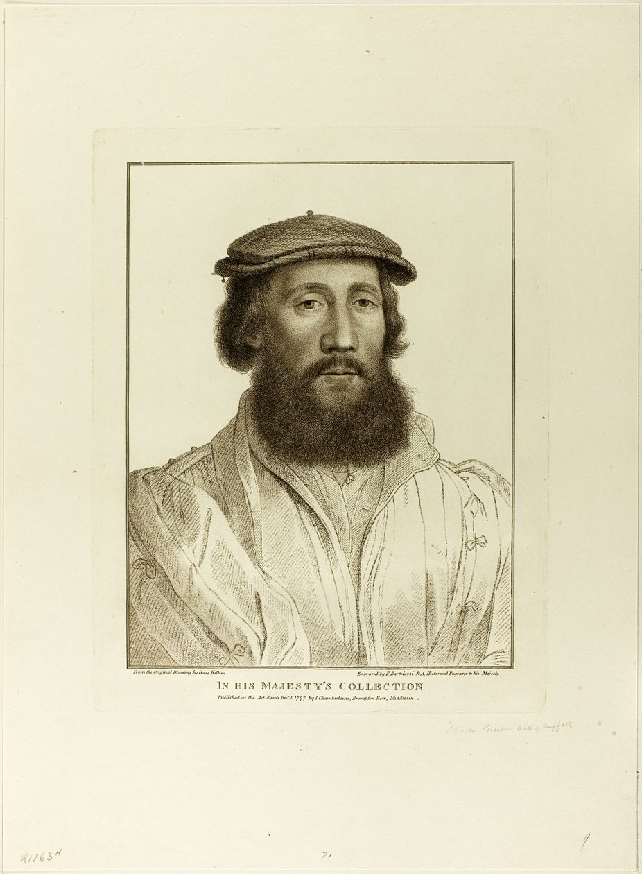 Charles Brandon, Duque de Suffolk de Francesco Bartolozzi