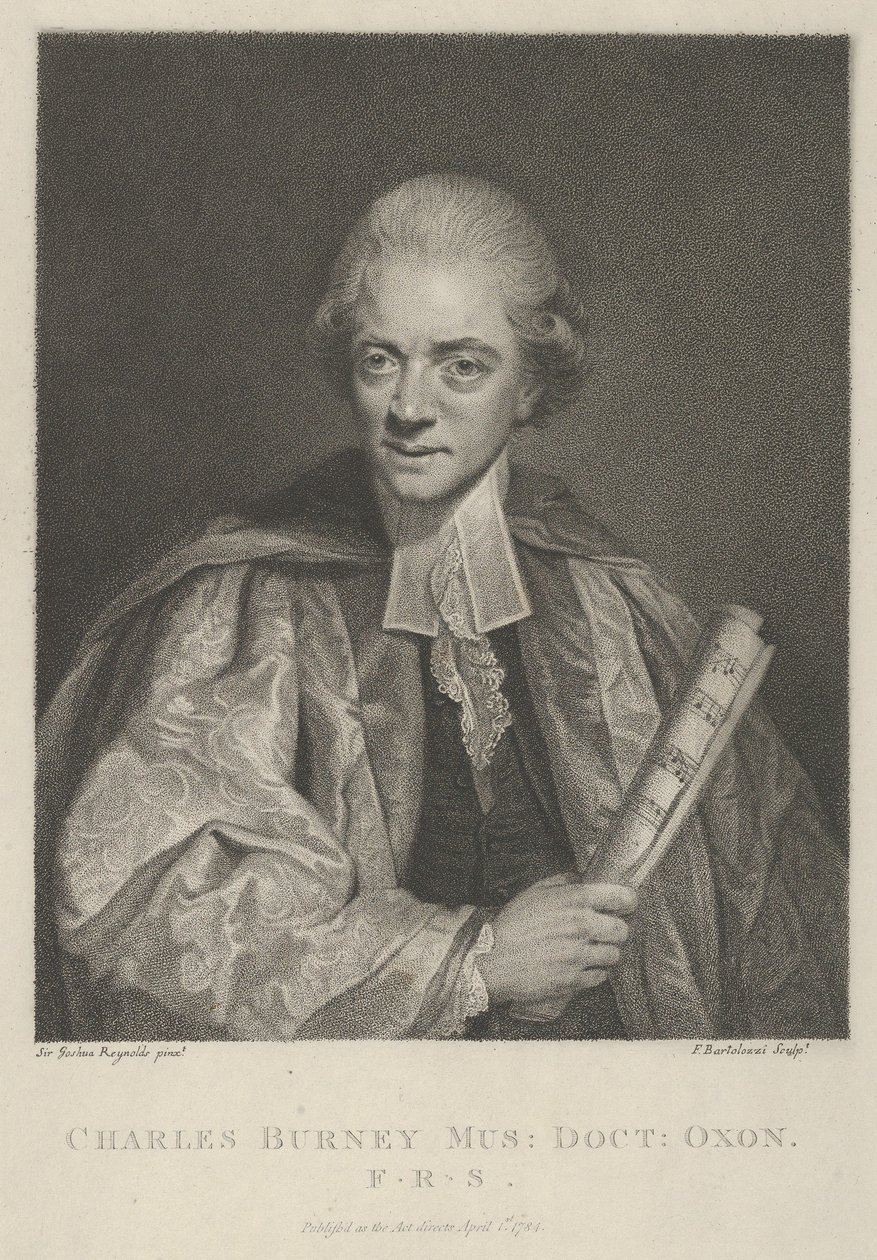 Charles Burney, 1 de abril de 1784 de Francesco Bartolozzi