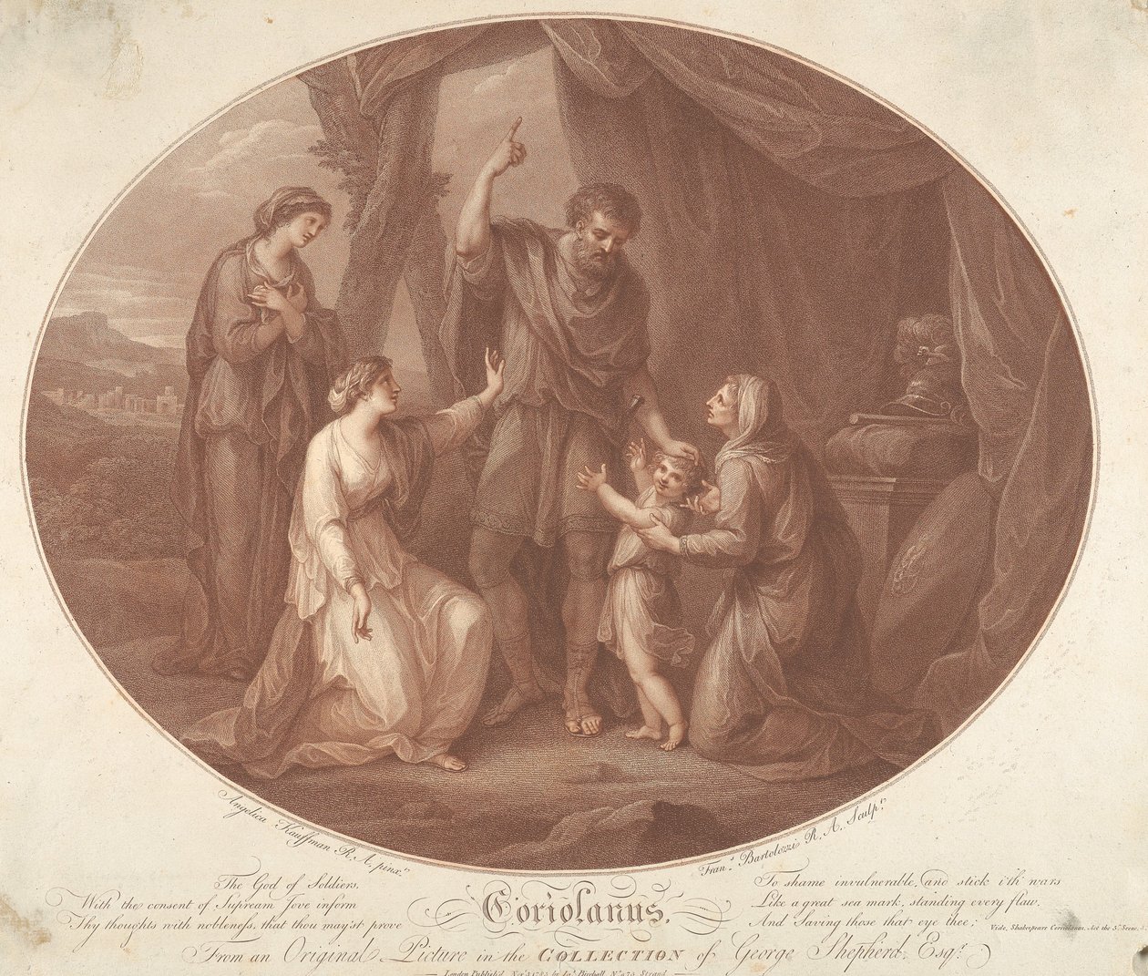 Coriolano, acto V, escena III de Francesco Bartolozzi