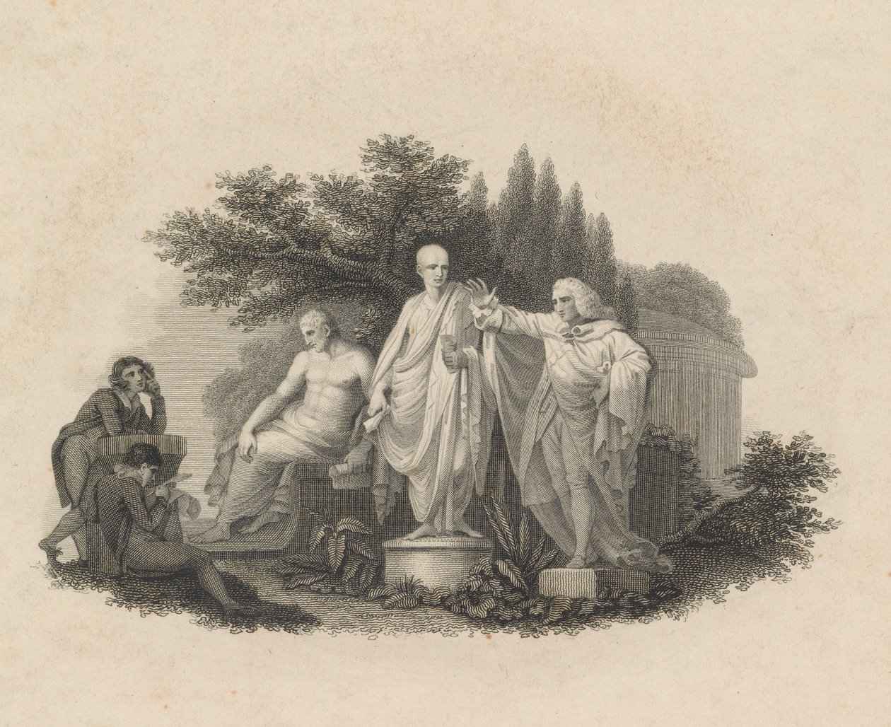 Demóstenes, Cicerón y William Pitt, Conde de Chatham, 1750-1815 de Francesco Bartolozzi