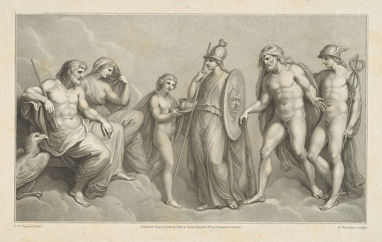 Hércules presentado a Júpiter y Juno de Francesco Bartolozzi