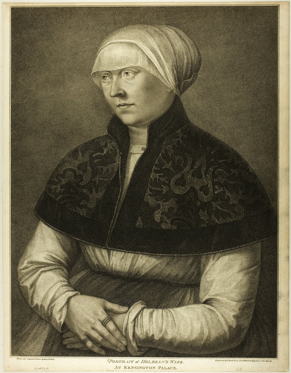 La mujer de Holbein de Francesco Bartolozzi