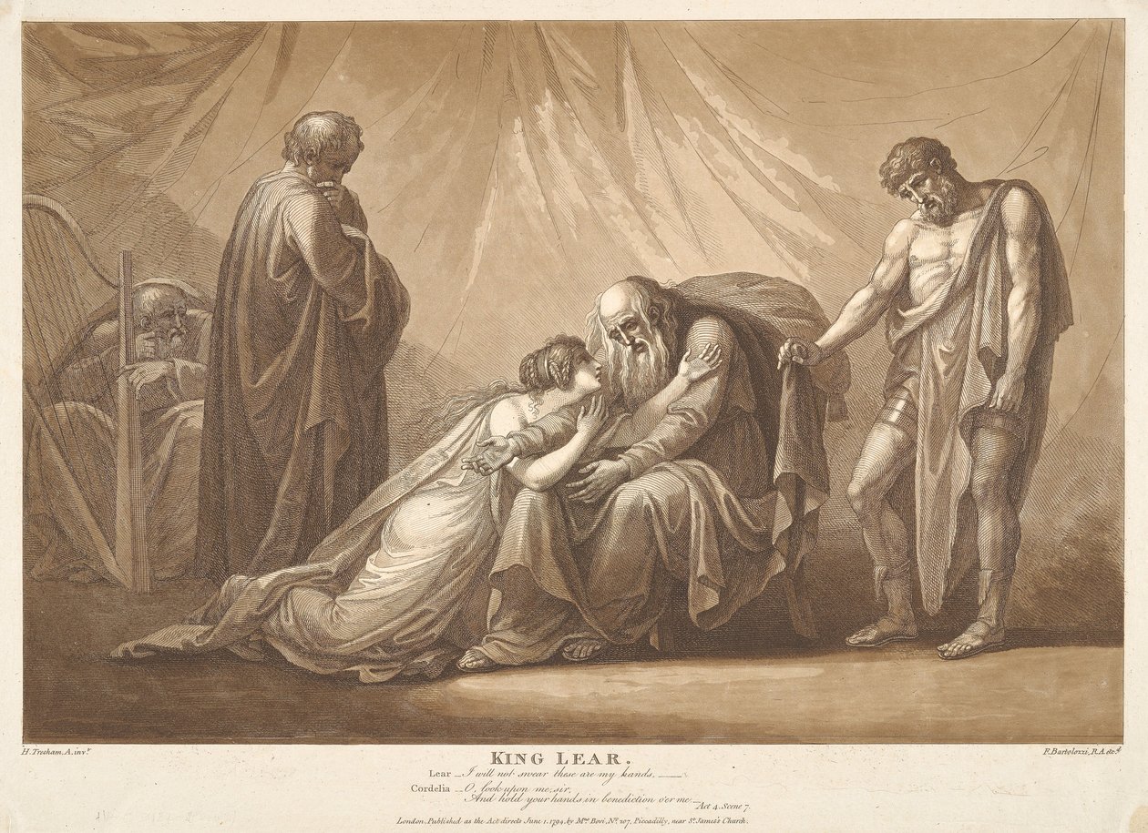El rey Lear, acto 4, escena VII de Francesco Bartolozzi