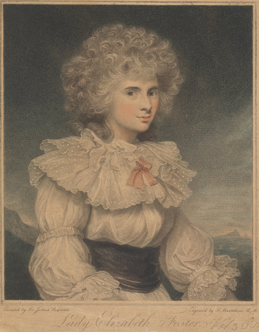 Lady Elizabeth Cavendish (de soltera Hervey), Duquesa de Devonshire de Francesco Bartolozzi