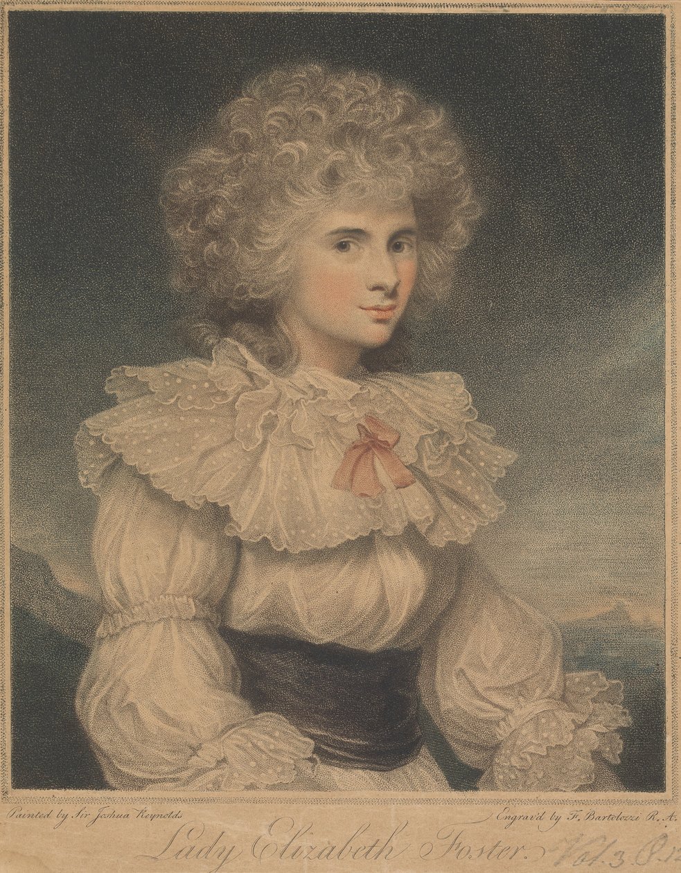 Lady Elizabeth Cavendish (de soltera Hervey), Duquesa de Devonshire de Francesco Bartolozzi