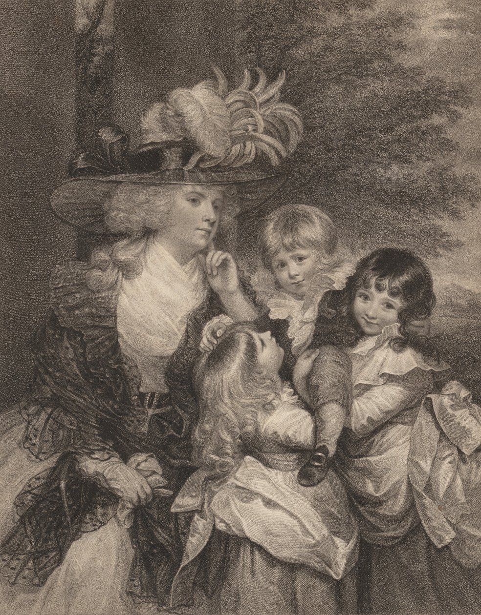 Lady Smith y sus hijos, 15 de marzo de 1789 de Francesco Bartolozzi