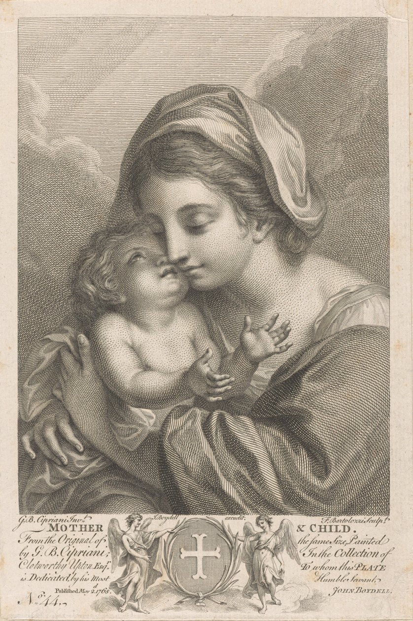 Madre e hijo de Francesco Bartolozzi