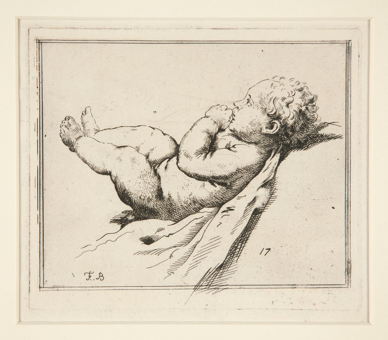 bebé desnudo de Francesco Bartolozzi