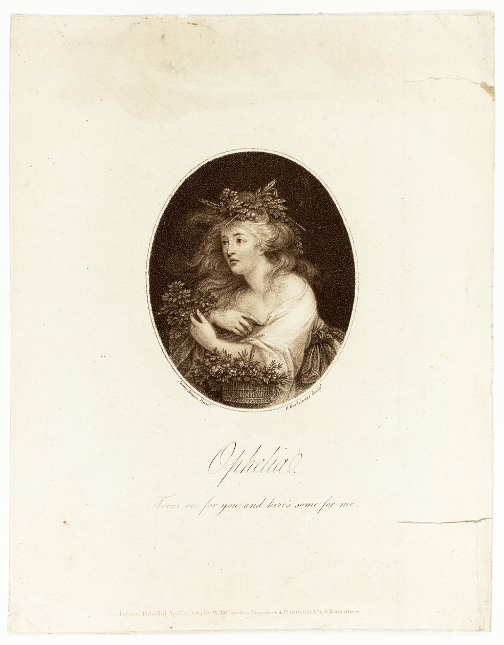 Ofelia de Francesco Bartolozzi