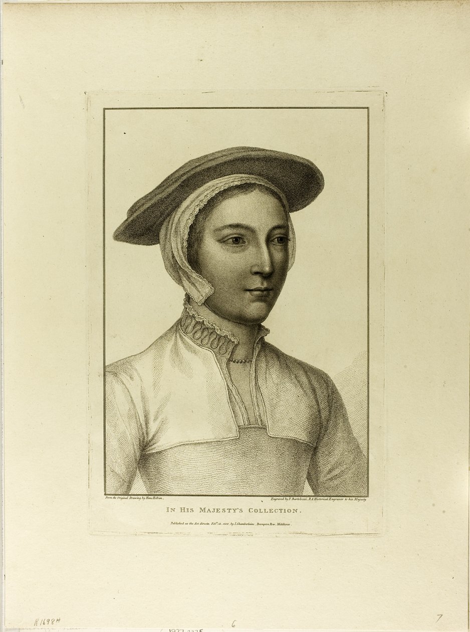 Retrato de una mujer joven de Francesco Bartolozzi