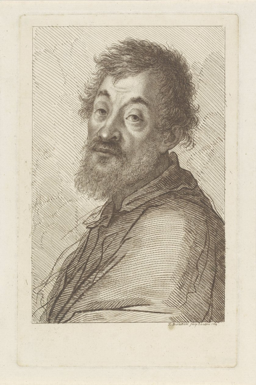 retrato, de, un, hombre barbudo de Francesco Bartolozzi