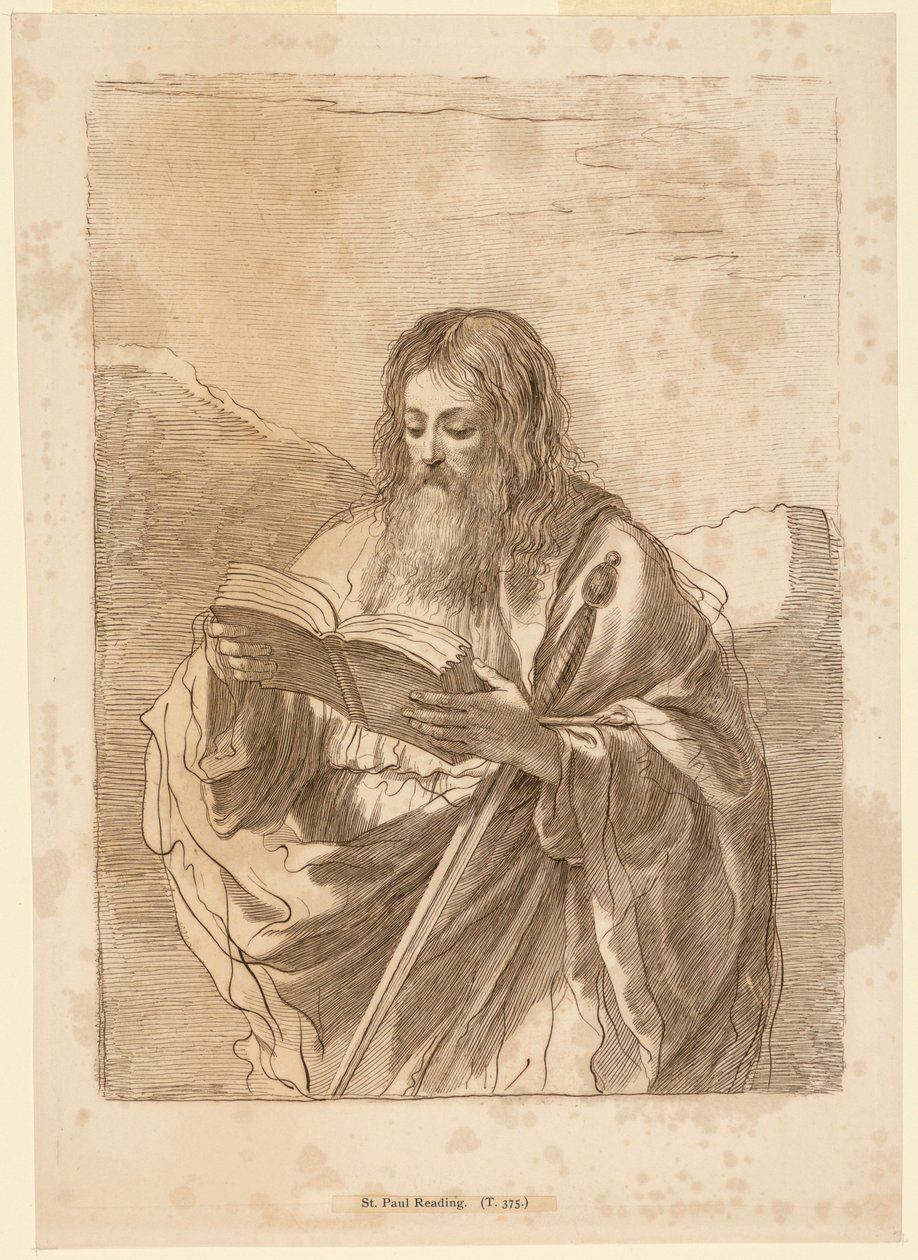 San Pablo leyendo de Francesco Bartolozzi