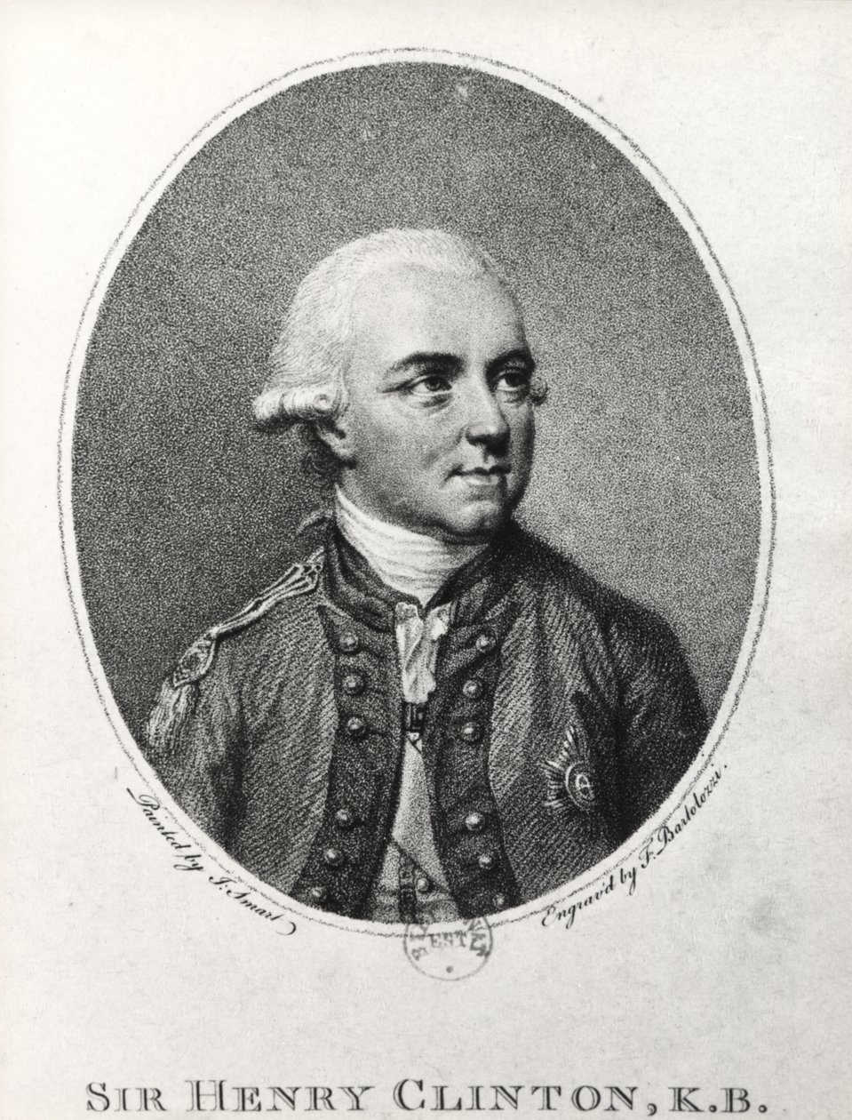 Sir Henry Clinton (1730-95) (grabado) de Francesco Bartolozzi