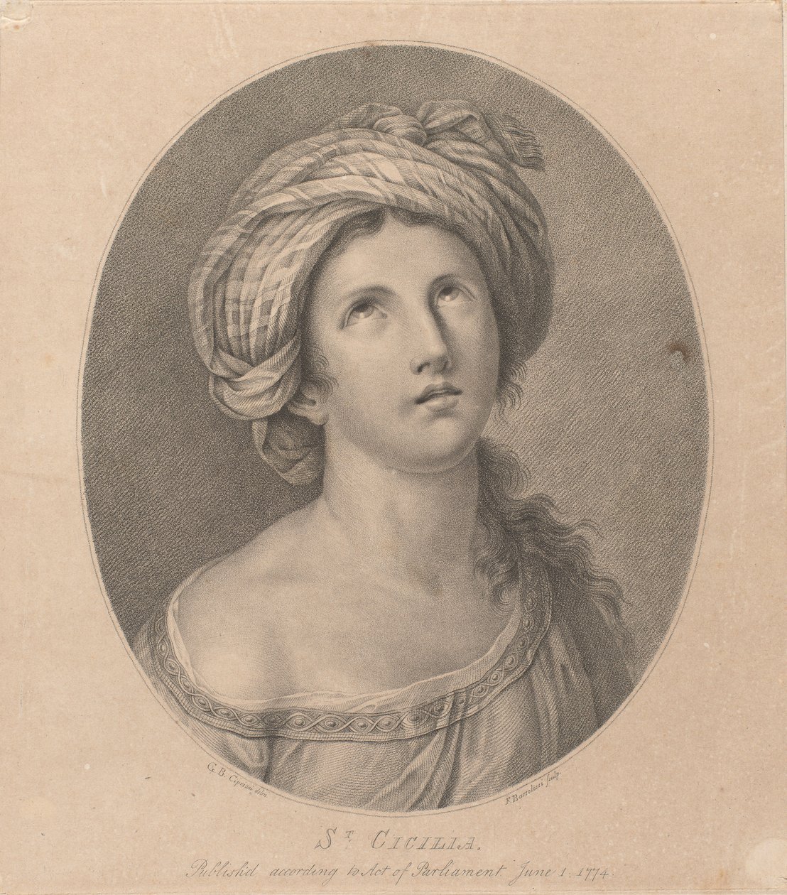 Santa Cecilia de Francesco Bartolozzi