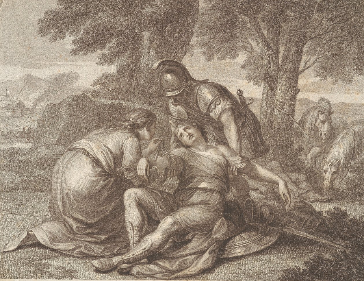 Tancredo y Erminia de Francesco Bartolozzi