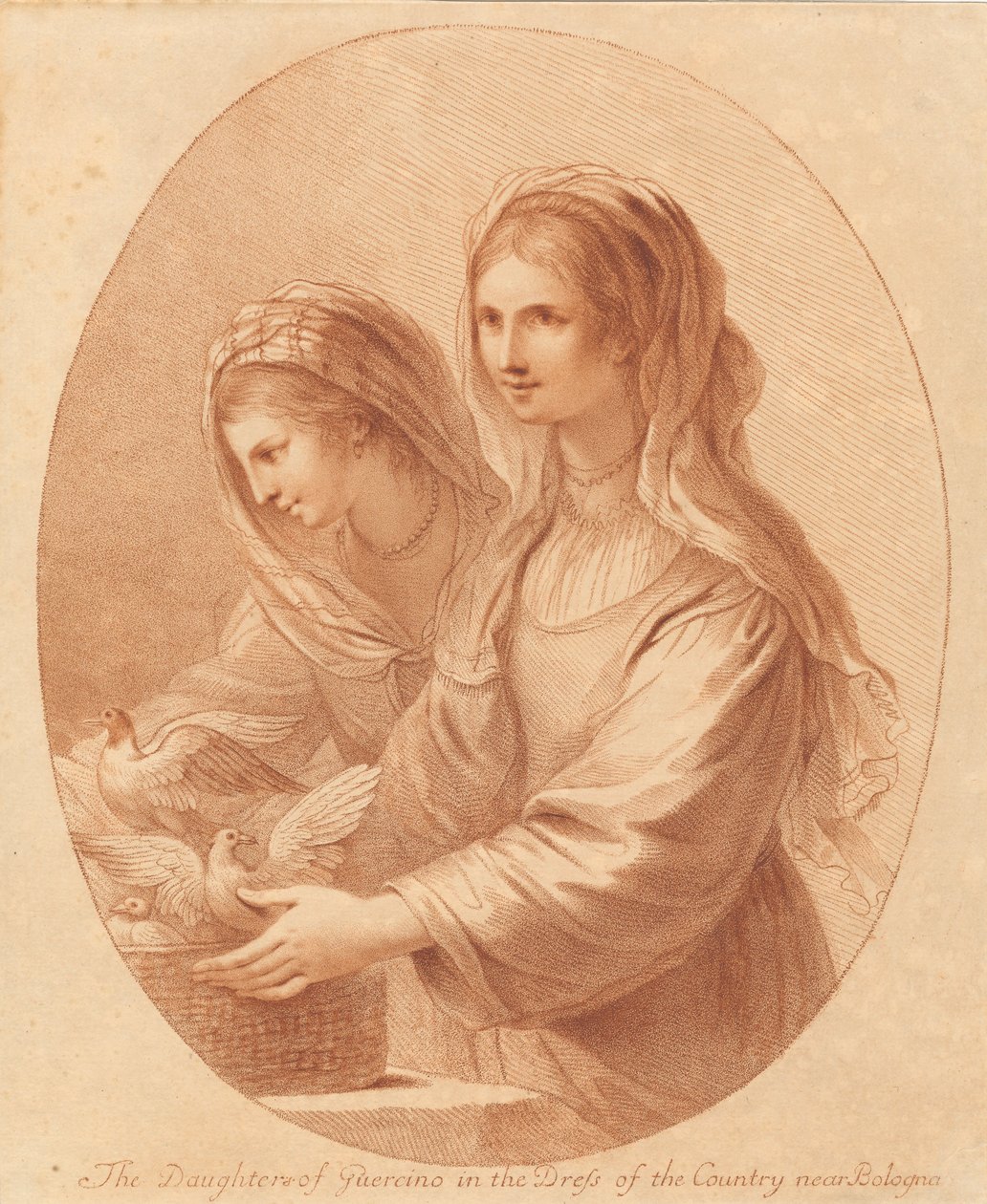 Las hijas de Guercino de Francesco Bartolozzi