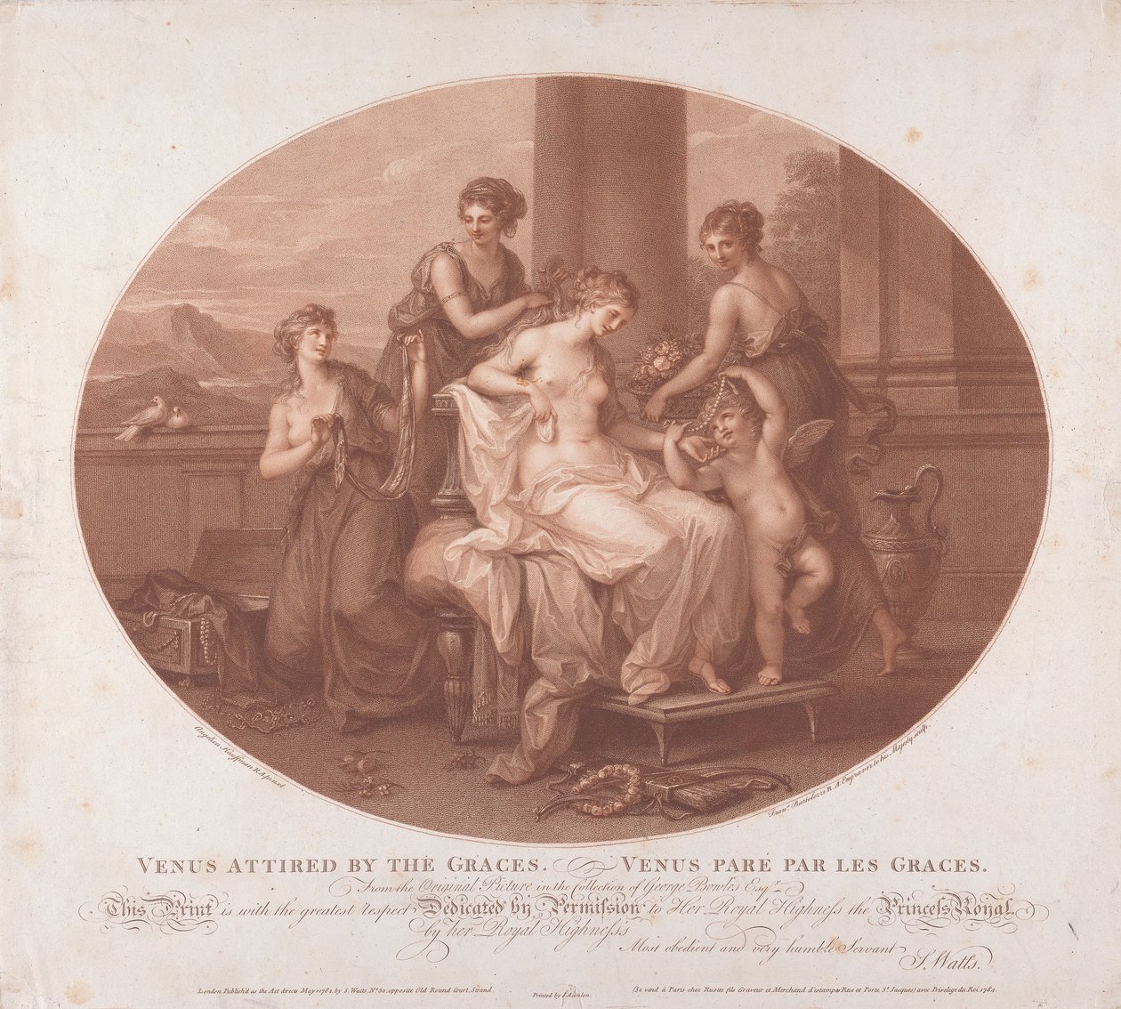 Venus ataviada por las Gracias de Francesco Bartolozzi