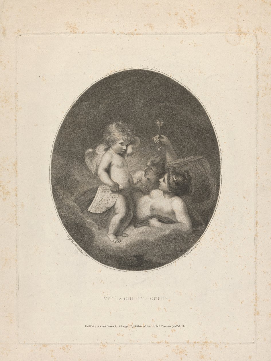 Venus Childing Cupido de Francesco Bartolozzi