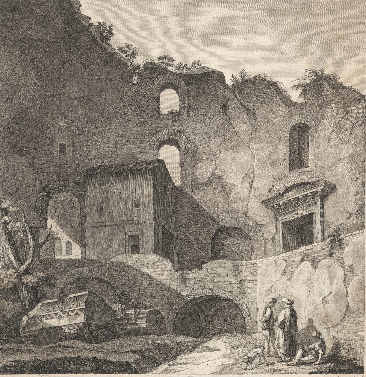 Vista del interior del vestíbulo de Francesco Bartolozzi