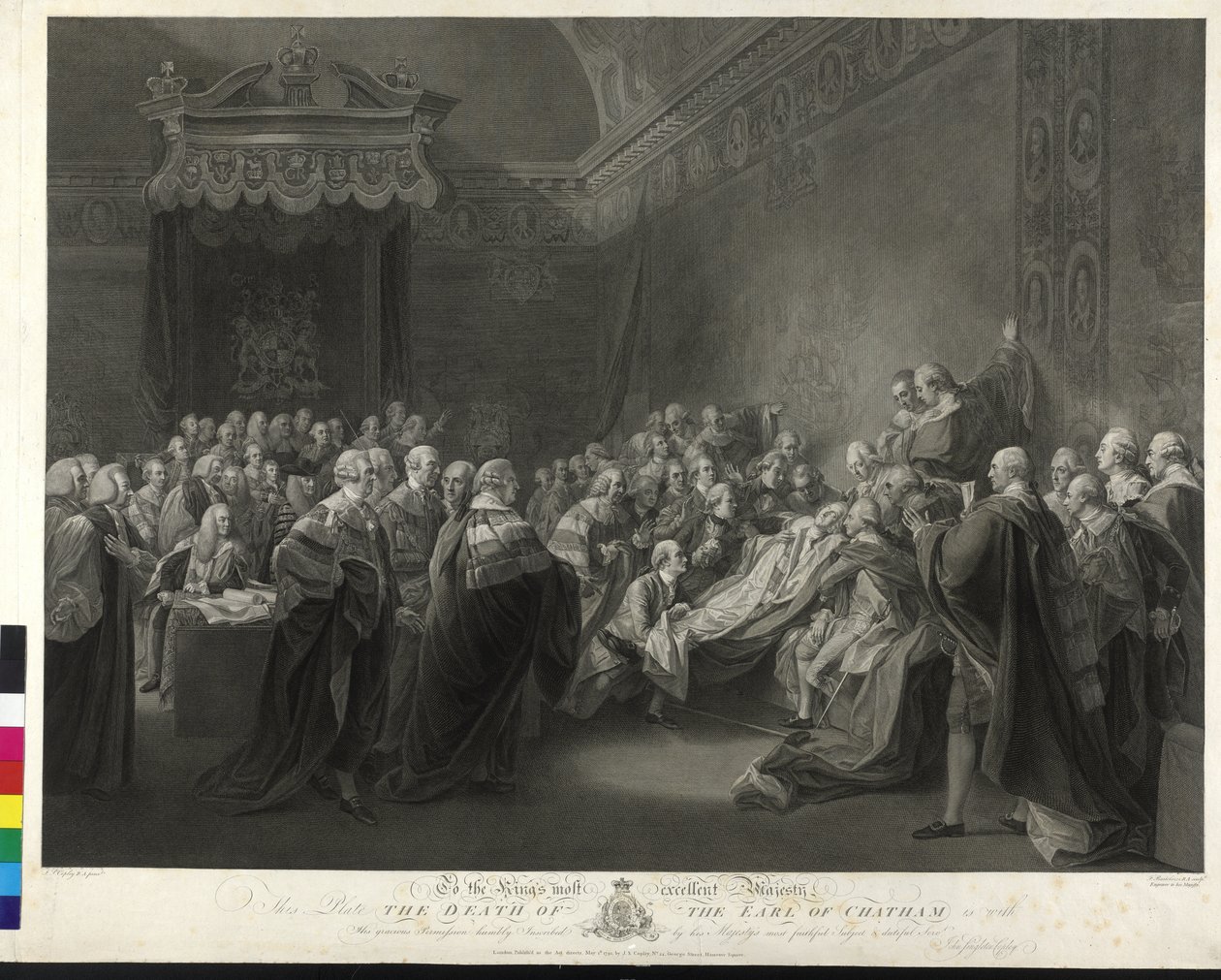 William Pitt La muerte del Conde de Chatham de Francesco Bartolozzi