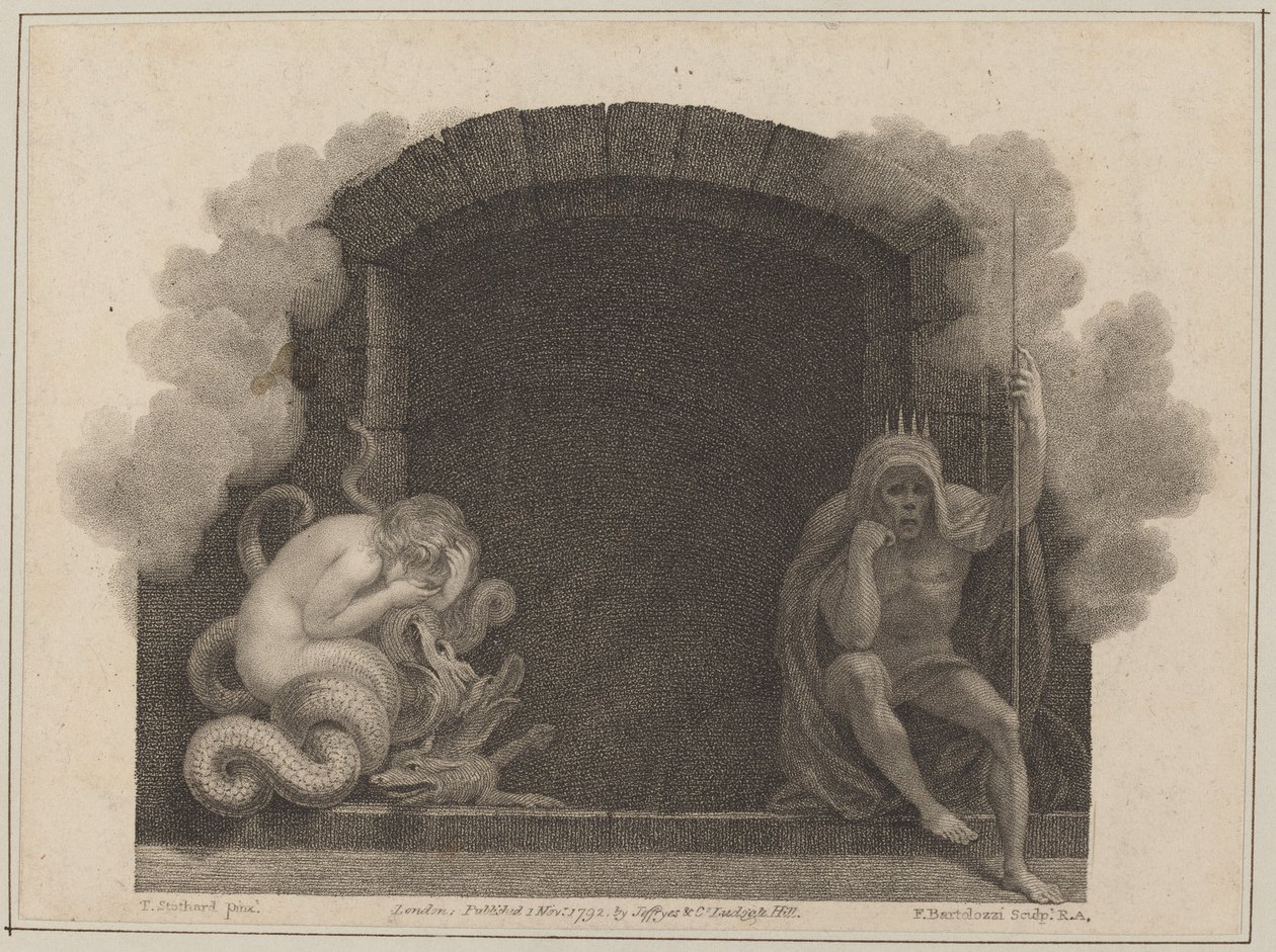 La tumba de la muerte de Francesco Bartolozzi after Thomas Stothard