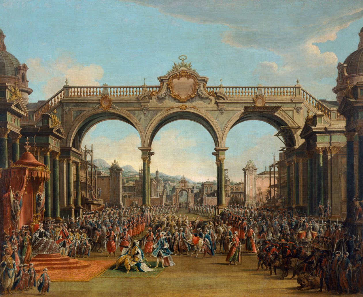 Una escena de "Didone Abbandonata" (óleo sobre lienzo) de Francesco Battaglioli