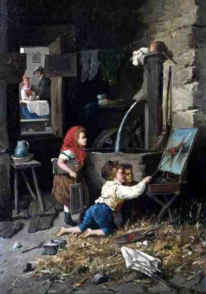 Travieso en el estudio de Francesco Bergamini