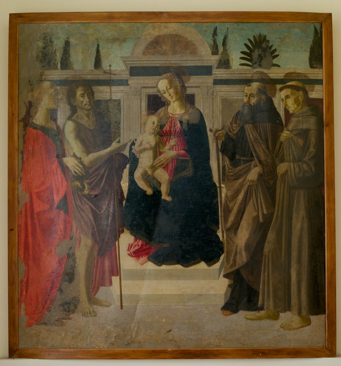 Madonna y el Niño con María Magdalena, Juan el Bautista, San Zenobio y San Francisco de Francesco Botticini