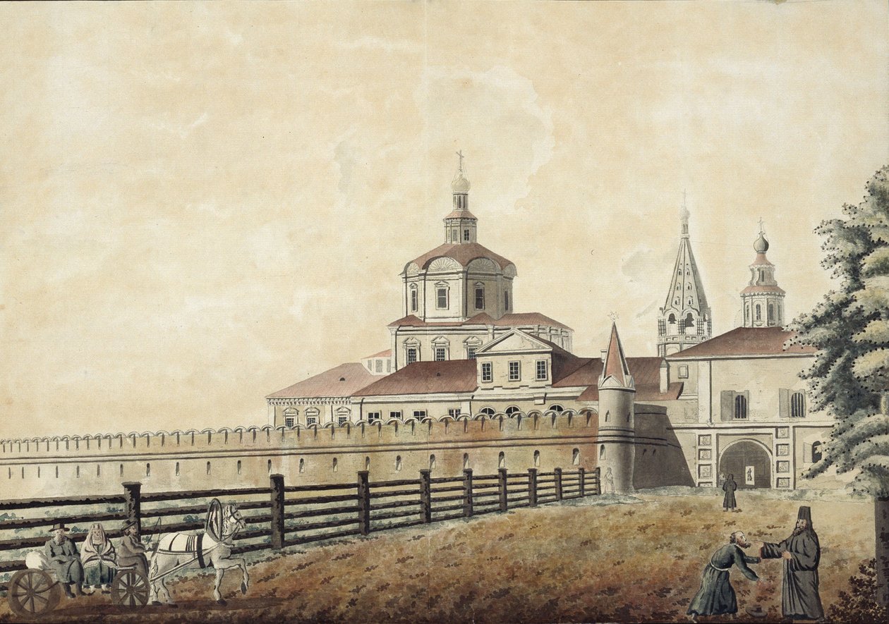 El Monasterio de San Andronik en Moscú, 1780s de Francesco Camporesi