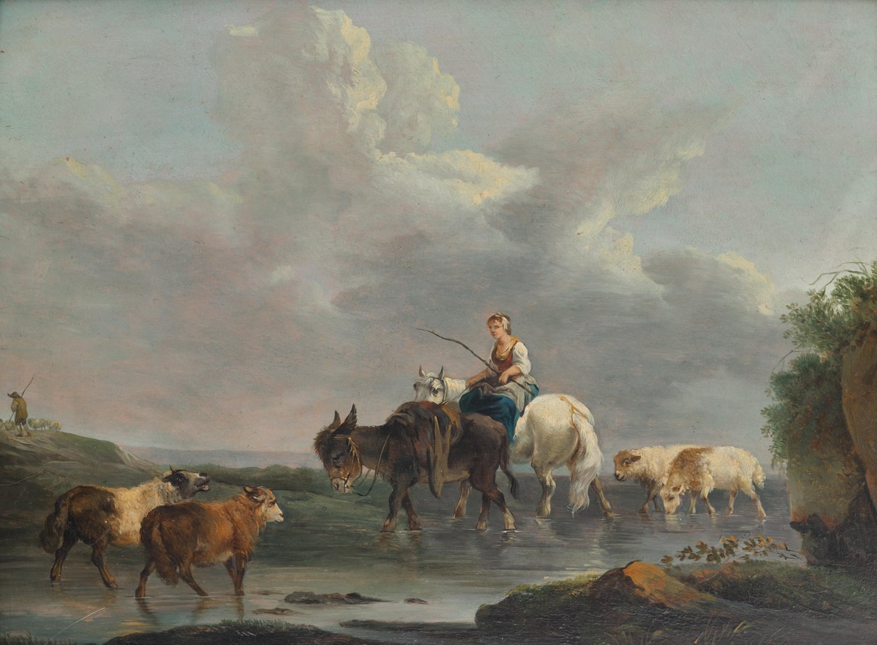 Pastora junto al arroyo de Francesco Casanova