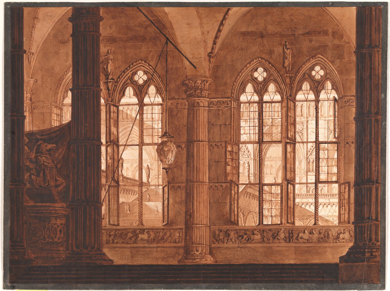 Decoración para la escena del baile en la ópera Bolmondo de Gioja, realizada para el Teatro di Torre Argentino 1814 de Francesco Cocchi