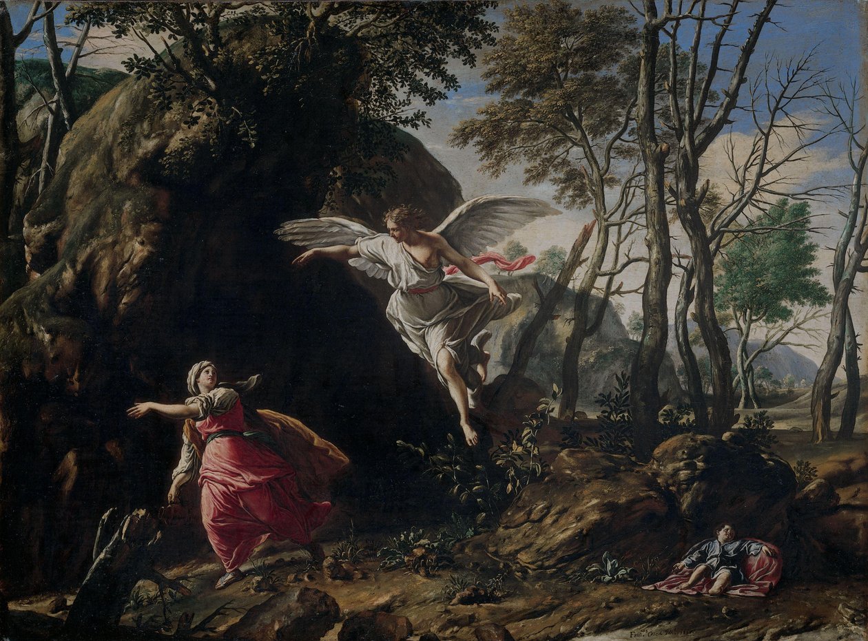 Agar e Ismael en el desierto de Francesco Cozza
