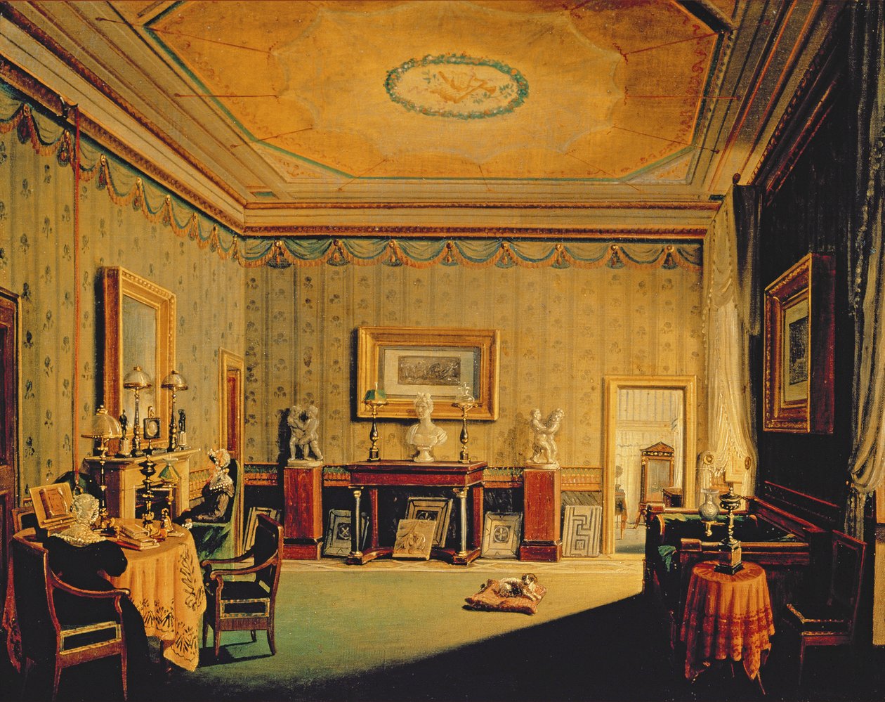 Salón en la Casa Barbierrini, 1830-40s de Francesco Diofebi