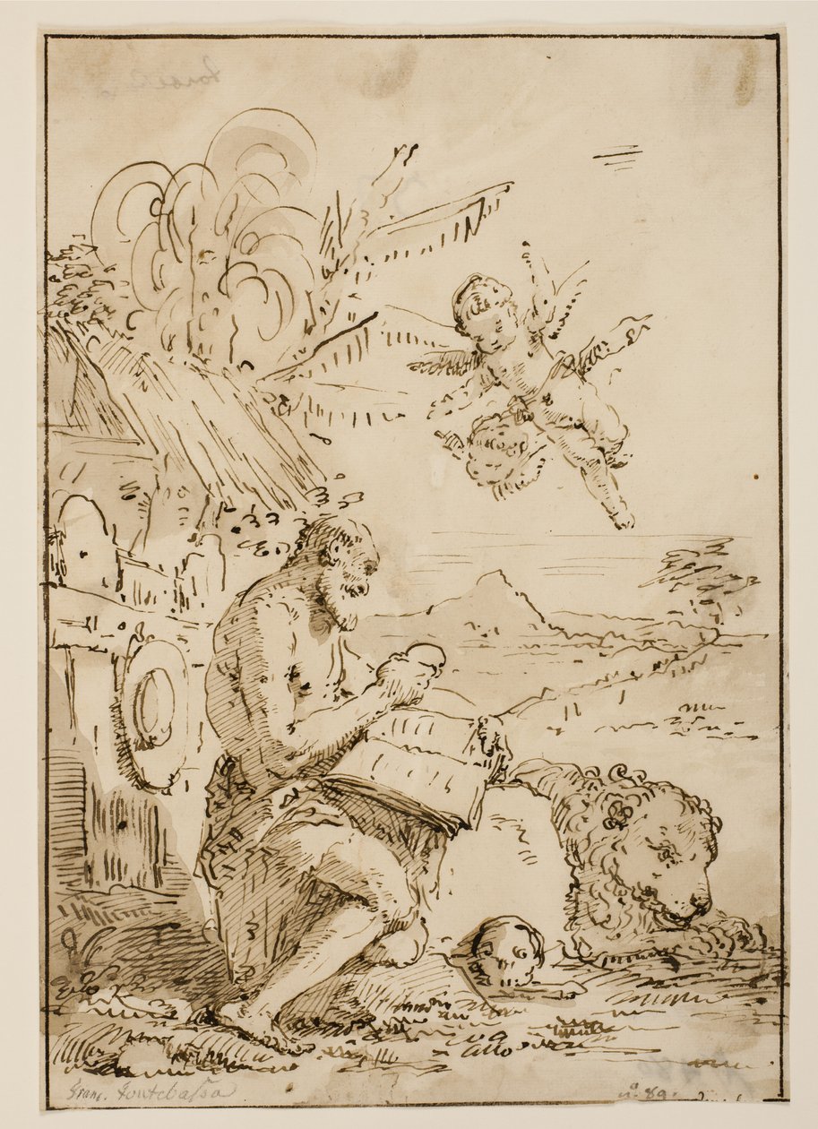San Jerónimo en el desierto de Francesco Fontebasso