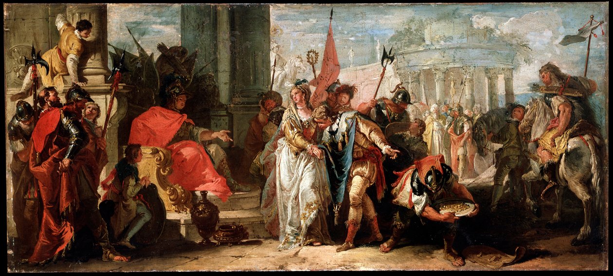 La magnanimidad de Escipión Africano, c. 1727-1769 de Francesco Fontebasso