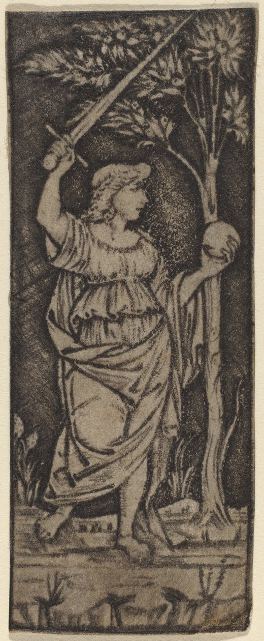 Figura Alegórica: Mujer con Espada y Esfera de Francesco Francia or Peregrino da Cesena