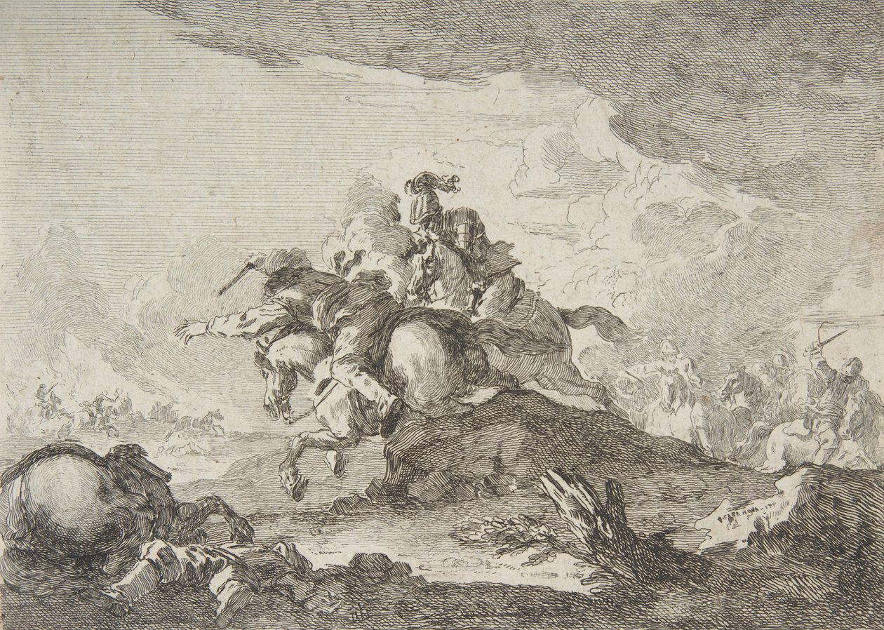 Carga de caballería, mediados a finales del siglo XVIII de Francesco Giuseppe Casanova