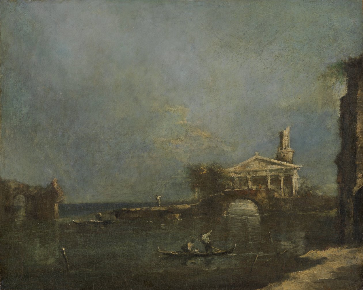 Laguna cerca de Venecia de Francesco Guardi (attributed to)