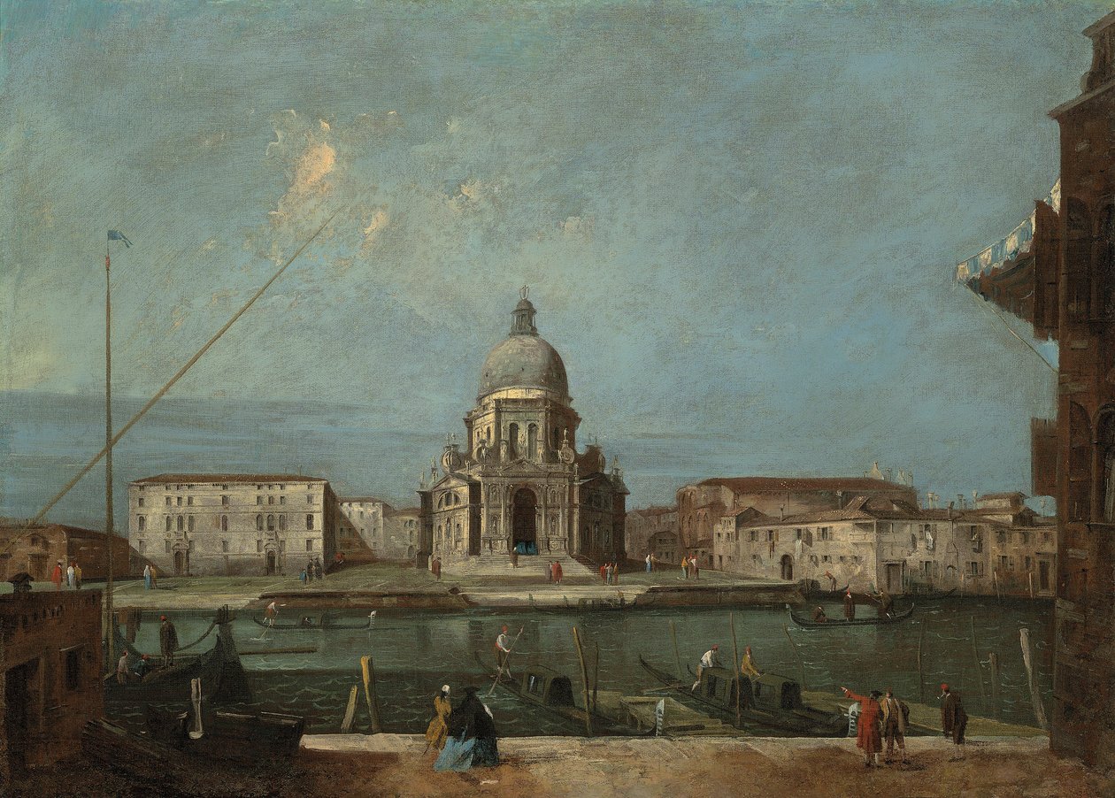 Vista del Gran Canal de Venecia con la iglesia de Santa Maria della Salute de Francesco Guardi