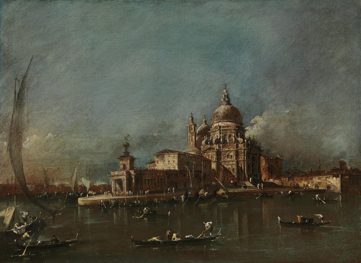 Vista de Santa Maria della Salute y de la Dogana de Francesco Guardi