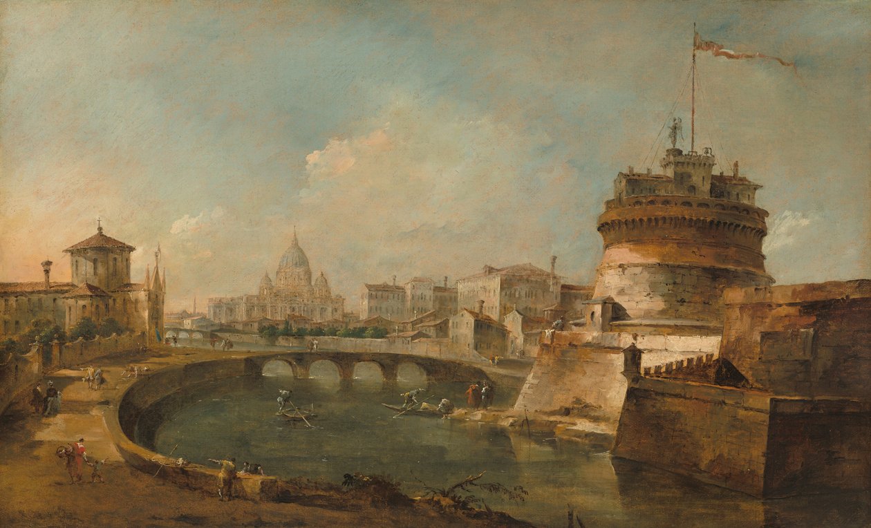 Vista fantasiosa del Castel Sant