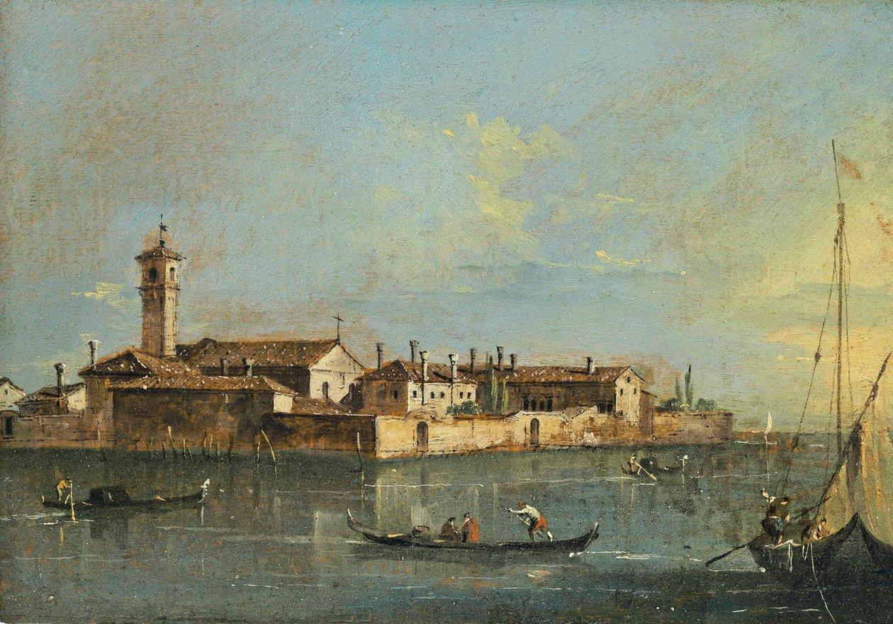 Isola del Lazzaretto Vecchio, Segunda mitad del siglo XVIII de Francesco Guardi