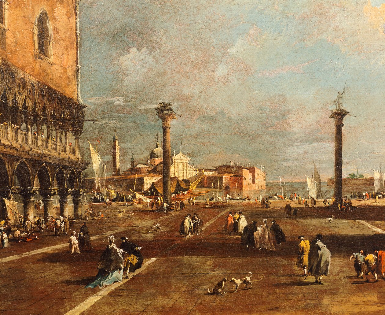 Plaza de San Marcos hacia San Giorgio Maggiore, de Francesco Guardi (1712-1793), óleo sobre lienzo, 45x72 cm de Francesco Guardi