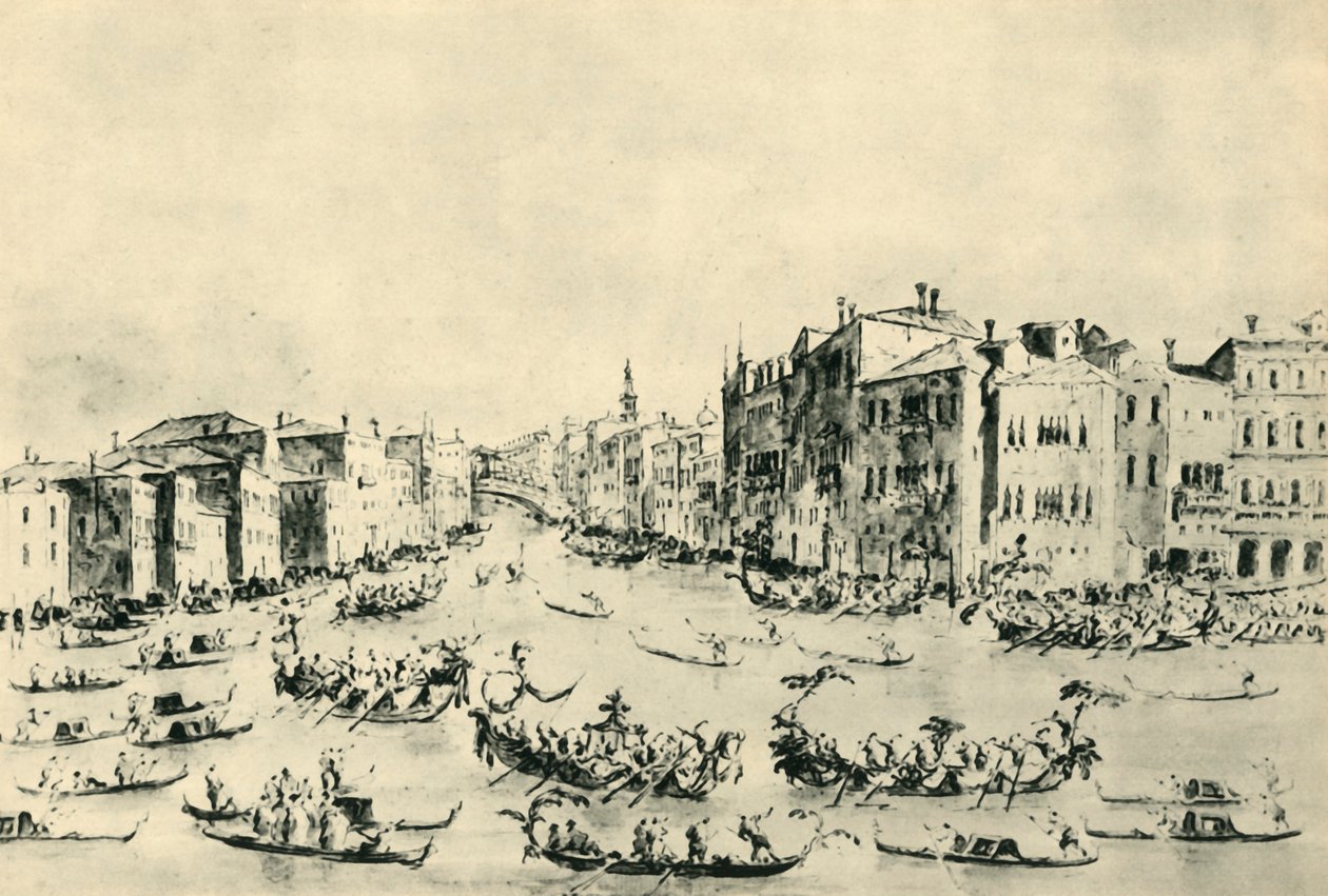 Regata en el Gran Canal, Venecia de Francesco Guardi