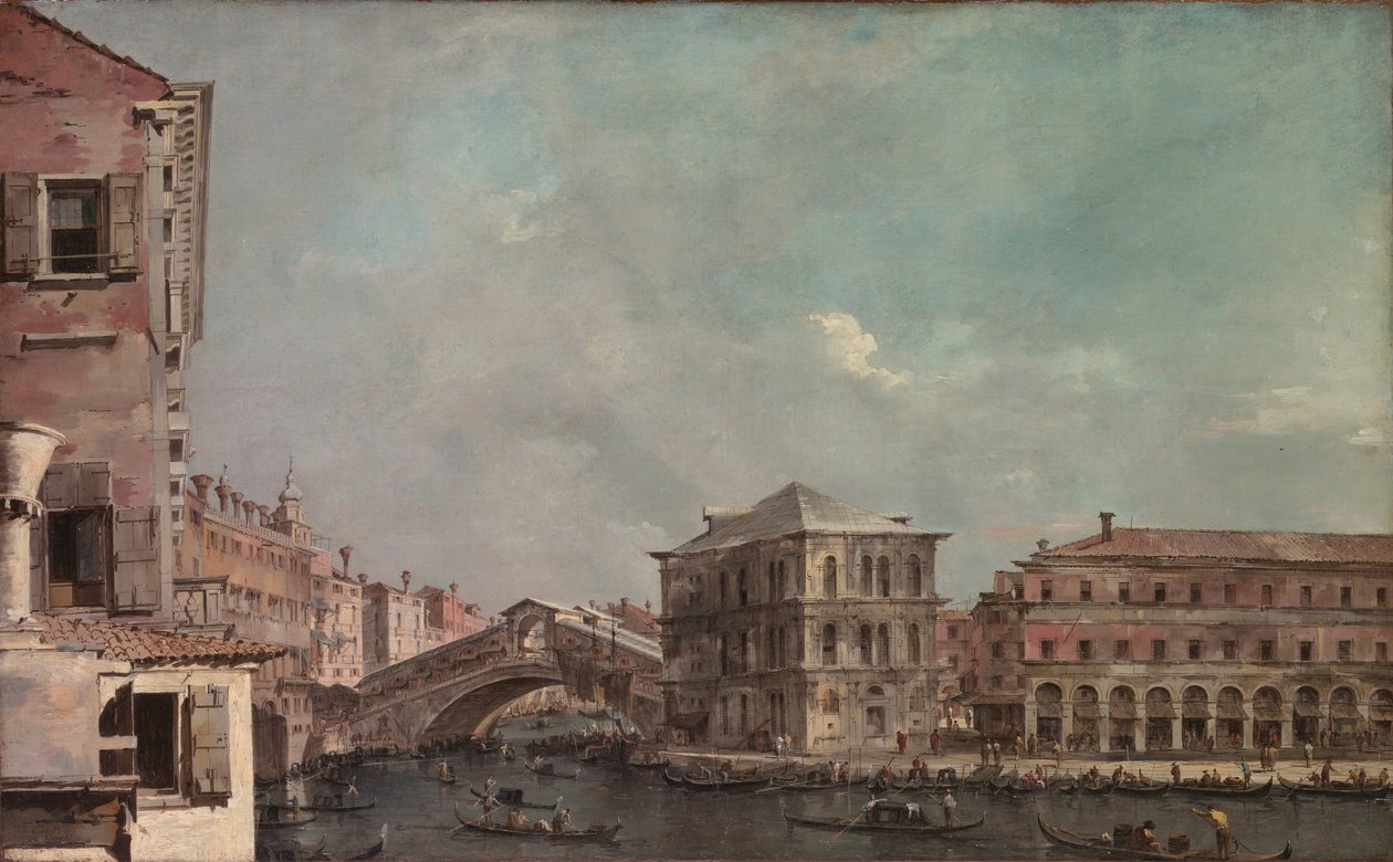 El Gran Canal sobre el Rialto de Francesco Guardi